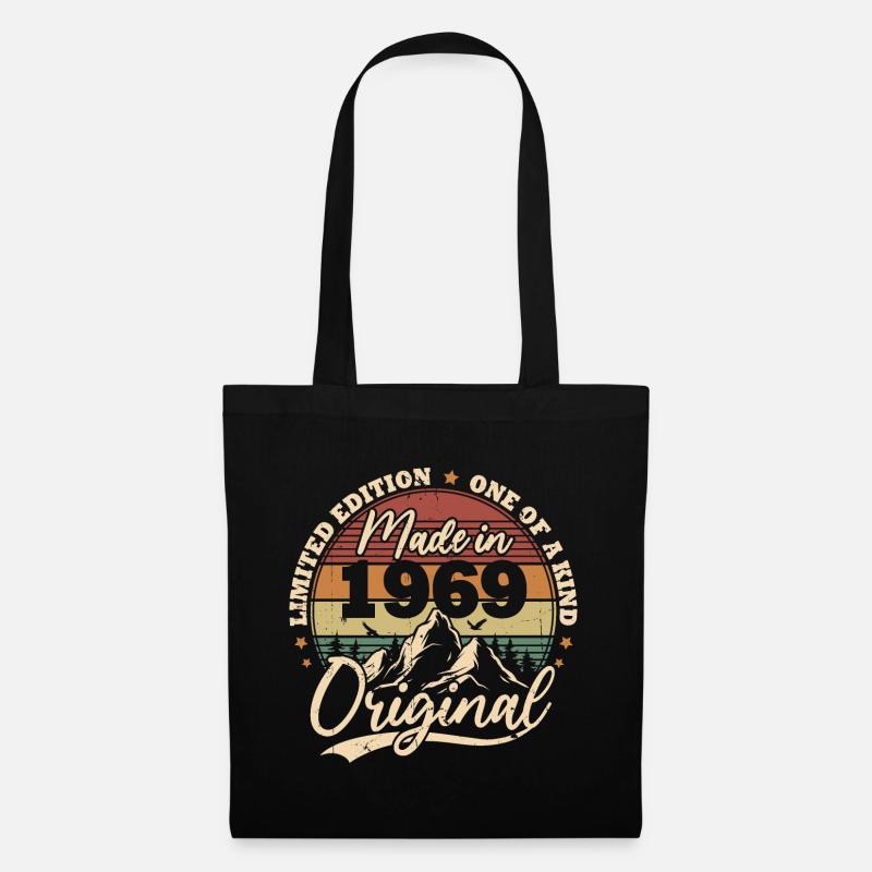 Original 1969 Vintage Retro Geburtstagsgeschenk - Stoffbeutel - Schwarz