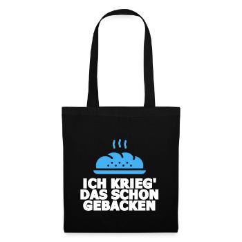 Ich krieg das schon gebacken - Stoffbeutel - Schwarz - Vorne
