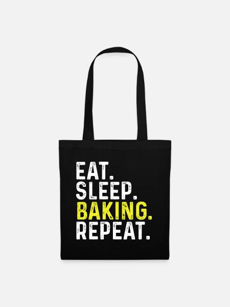 Eat Sleep Baking Repeat - Tote Bag - black
