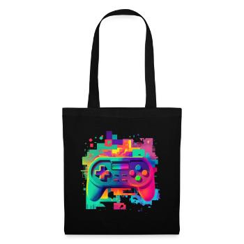 Retro colorful console - Tote Bag - black - Front