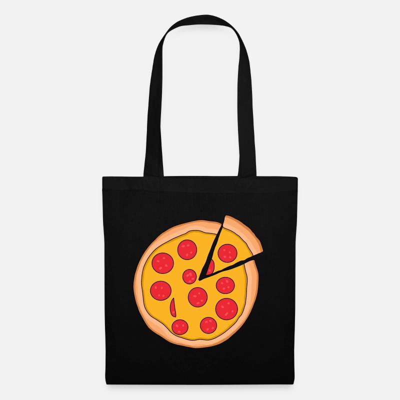 Pizza - Stoffbeutel - Schwarz