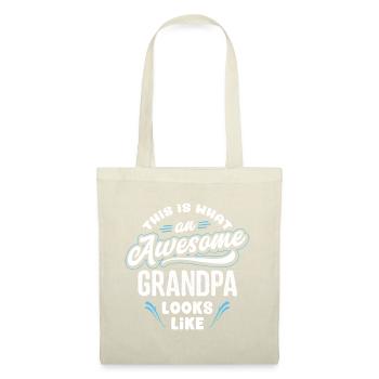 This Is What An Awesome Grandpa Looks Like - Stoffbeutel - Natur - Vorne