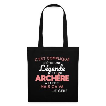 Compliqué d'être une légende et une archère - Sac en tissu - noir - Devant