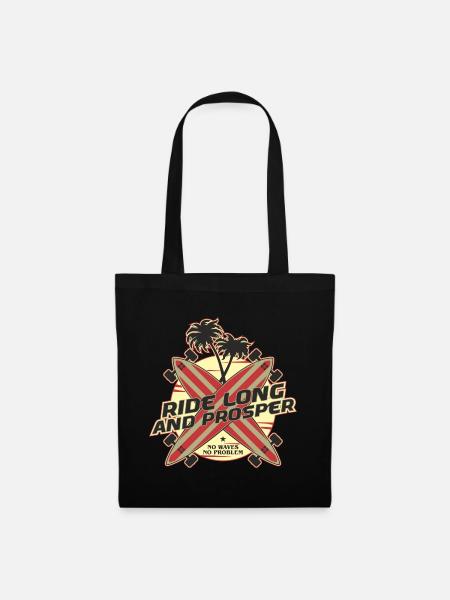 Ride Long And Prosper - Longboard Style - Tote Bag - black