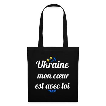 Ukraine mon coeur est avec toi - Sac en tissu - noir - Devant