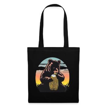 Corn cob bear in sunset - Tote Bag - black - Front