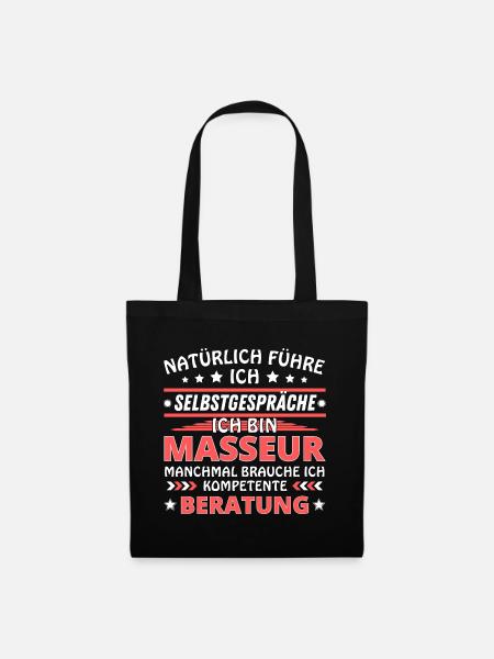 Ich führe Selbstgespräche - Masseur Edition - Stoffbeutel - Schwarz