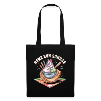Home Run Sundae Baseball Treat - Stoffbeutel - Schwarz - Vorne