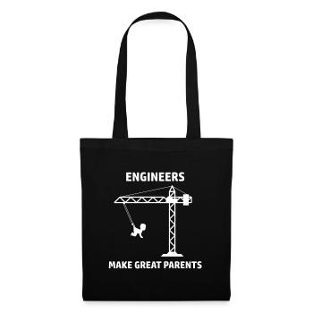 Ingenieur Spruch Engineers Make Great Parents - Stoffbeutel - Schwarz - Vorne