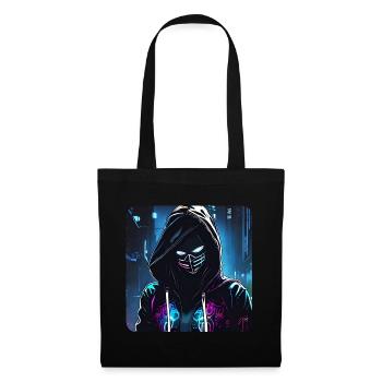 Fille Cyberpunk Cool - Sac en tissu - noir - Devant