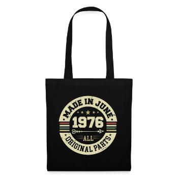 June 1976 Birthday Present June 1976 June 1976 - Tote Bag - black - Front
