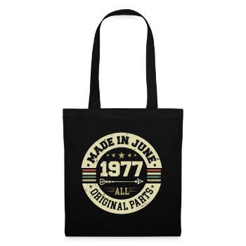 June 1977 Birthday Present June 1977 June 1977 - Tote Bag - black - Front