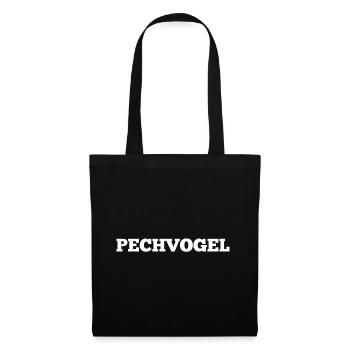 PITCH WHITE horizontal - Sac en tissu - noir - Devant