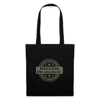 Dissertation Defended Ph.D. Mission Finished Gift - Tote Bag - black - Front