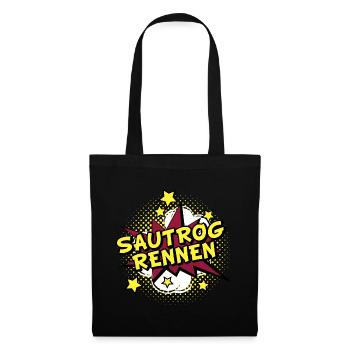 Sautrogrennen Comic Sterne pow shirt boom - Stoffbeutel - Schwarz - Vorne