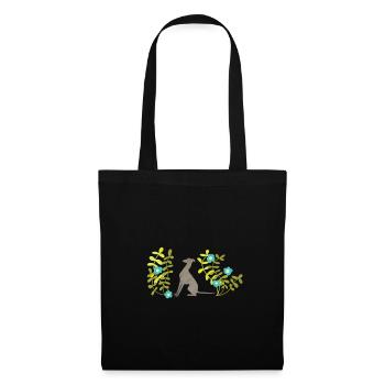 Carillon éolien avec des fleurs - Sac en tissu - noir - Devant