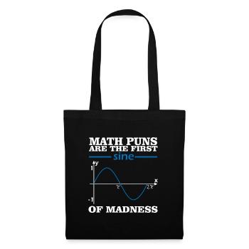 Cadeau scolaire de formule graphique mathématique - Sac en tissu - noir - Devant