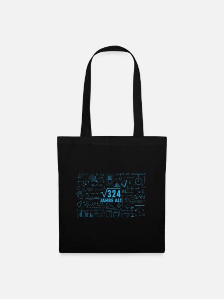 Mathe 18 Jahre Geburtstag Geschenk - Stoffbeutel - Schwarz