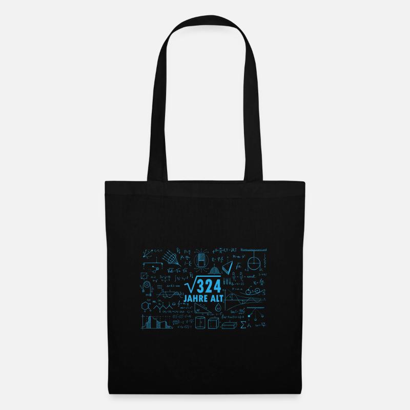 Mathe 18 Jahre Geburtstag Geschenk - Stoffbeutel - Schwarz