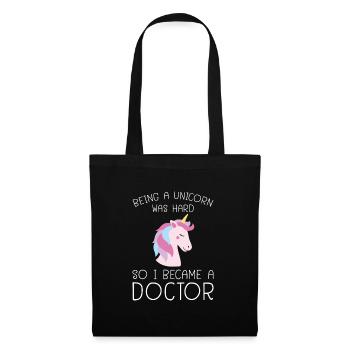 Unicorn Phd Doctorate Uni Saying Gift - Tote Bag - black - Front