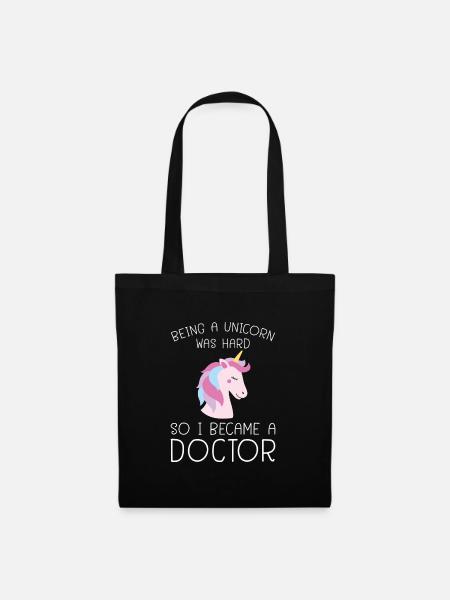 Unicorn Phd Doctorate Uni Saying Gift - Tote Bag - black