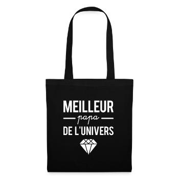 Meilleur papa de l'univers - Sac en tissu - noir - Devant