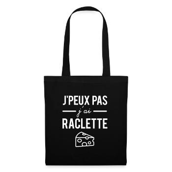 J'peux pas j'ai raclette fromage - Sac en tissu - noir - Devant