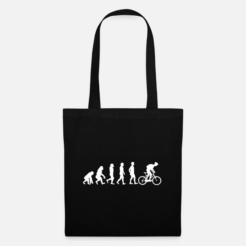 Evolution Fahrrad Hobby Geschenk - Stoffbeutel - Schwarz