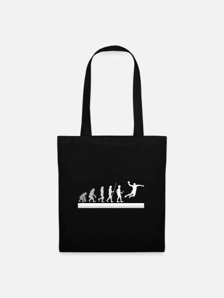 Evolution handballspieler Sport Hobby Geschenk - Stoffbeutel - Schwarz