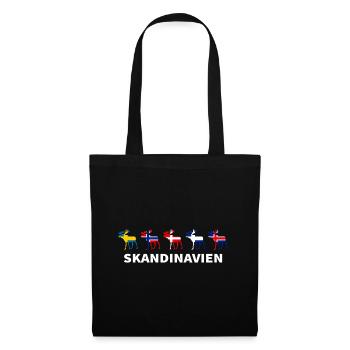 Skandinavien Geschenk Schweden Flagge Norden - Stoffbeutel - Schwarz - Vorne