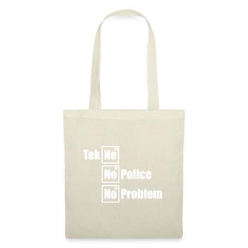 Tekno Techno No Police No Problem Raving - Sac en tissu - nature - Devant