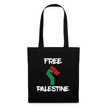 free palestine palestine poing fist - Sac en tissu - noir - Devant