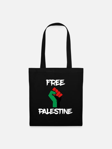 free palestine palestine poing fist - Sac en tissu - noir