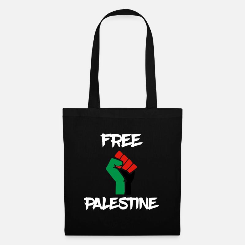 free palestine palästina faust fist - Stoffbeutel - Schwarz