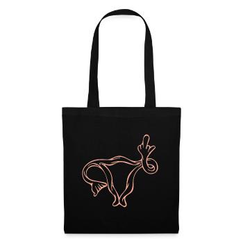 Utérus Feminisme feminisme utérin - Sac en tissu - noir - Devant
