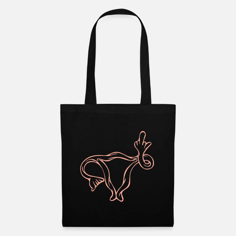 Gebärmutter Uterus Feminism Feminist - Stoffbeutel - Schwarz