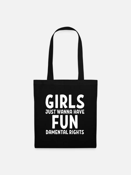 Girls just wanna have fundamental rights - Sac en tissu - noir