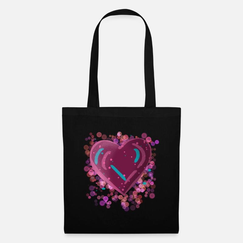 Dance2Trance - A heart for techno and trance - Tote Bag - black