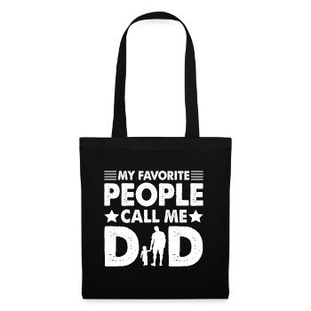 Papa - Vatertag - Männertag - Geschenk - Stoffbeutel - Schwarz - Vorne