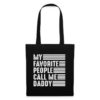 Papa - Vatertag - Männertag - Geschenk - Stoffbeutel - Schwarz - Vorne
