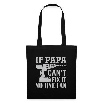 Hommes si Papa ne peut pas réparer Papa Cadeau - Sac en tissu - noir - Devant