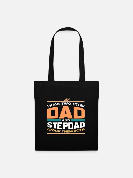 Stiefvater Papa - Stoffbeutel - Schwarz