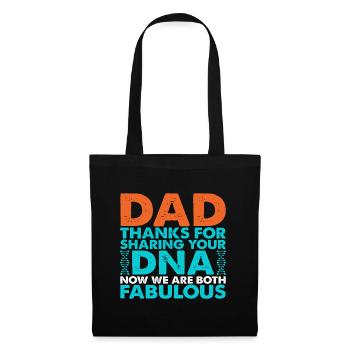 Drôle de forme de cadeau de fête des pères pour le fils et la fille - Sac en tissu - noir - Devant