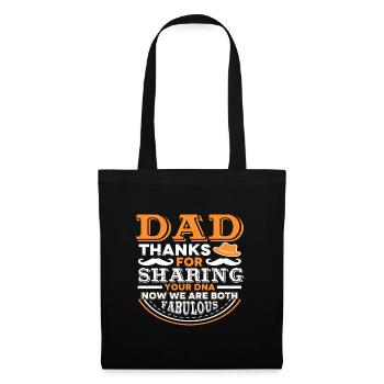 Drôle de forme de cadeau de fête des pères pour le fils et la fille - Sac en tissu - noir - Devant