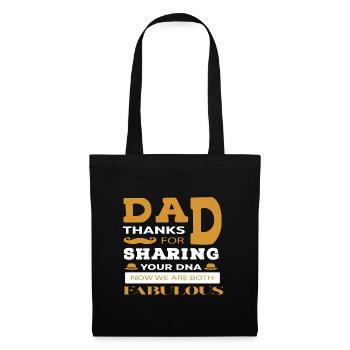 Drôle de forme de cadeau de fête des pères pour le fils et la fille - Sac en tissu - noir - Devant