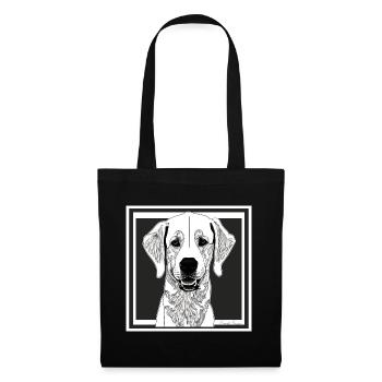 Labrador Welpe Rüde Design - Stoffbeutel - Schwarz - Vorne