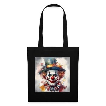 LE CLOWN JOYEUX - Sac en tissu - noir - Devant