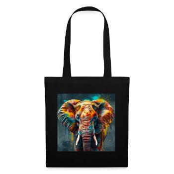 L'ÉLÉPHANT MAJESTEUX - Sac en tissu - noir - Devant