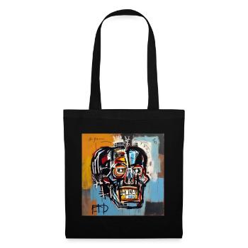 SKULL STREET ART - Sac en tissu - noir - Devant