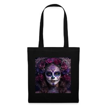 LA CATRINA FÊTE DES MORTS MEXIQUE - Sac en tissu - noir - Devant